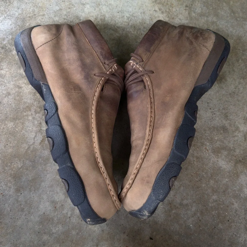 Vintage Y2K Twisted X Leather Chukka Driving Moc Western Workwear Brown 10M
